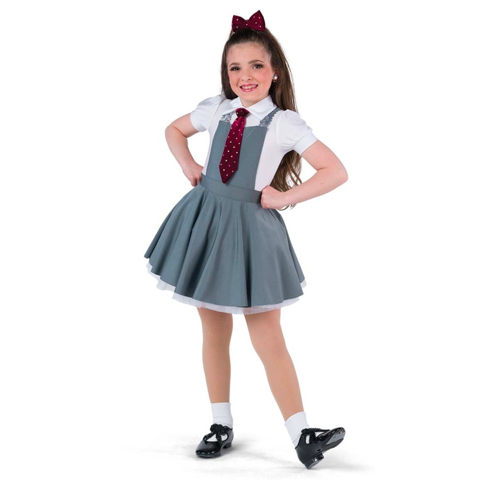 A Wish Come True style 24333 size SA dance recital costume in gray. NWOT.